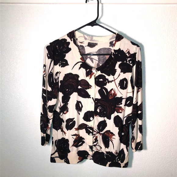 M 8 Floral cardigan button down goth emo ModCloth - Picture 2 of 4